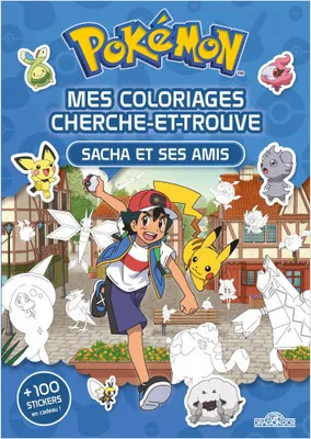 Pokémon - Mes coloriages cherche-et-trouve - Sacha et ses amis