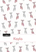 Le cahier de Kayla - Petits carreaux, 96p, A5 - Ballerine