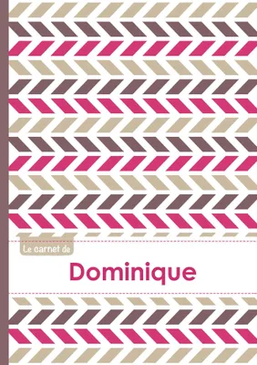 Le carnet de Dominique - Lignes, 96p, A5 - Motifs Violet Gris Taupe