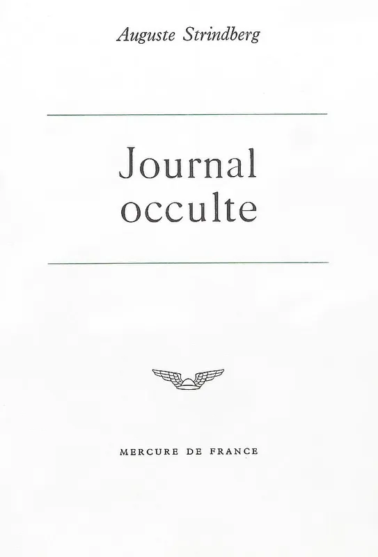 Journal occulte August Strindberg