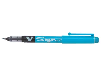 V-Sign Pen - Feutre d'écriture - Bleu Turquoise - Pointe Moyenne