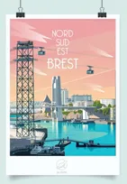 Affiche A2 "Brest Nord Sud Est"