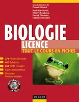 Biologie (Licence) -Tout le cours en fiches, QCM et bonus web, Tout le cours en fiches, QCM et bonus web