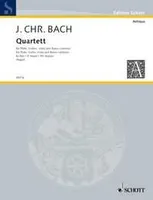 Quartet Eb major, op. 8/6. flute, violin, viola and basso continuo. Partition et parties.