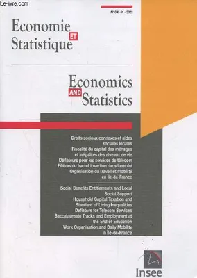 Economie et Statistique/ Economics and Statistics n° 530-531