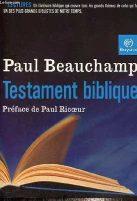 Testament biblique Beauchamp, Paul and Ricoeur, Paul, recueil d'articles parus dans 