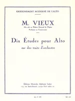 Marcel Vieux: 10 Studies For Viola