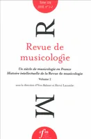 Revue de musicologie tome 104, n° 1-2 (2018)