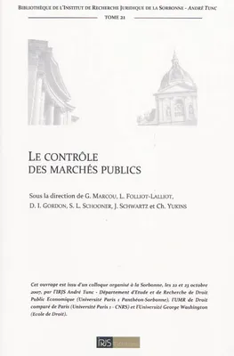 LE CONTROLE DES MARCHES PUBLICS