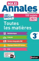 Maxi Annales Brevet 3e 2021 - Corrigé