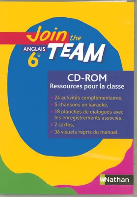 JOIN THE TEAM 6E ANGLAIS CD-ROM RESSOURCES POUR LA CLASSE