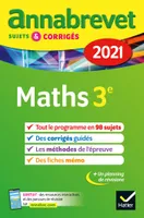 Maths 3e / 2021, sujets, corrigés & conseils de méthode