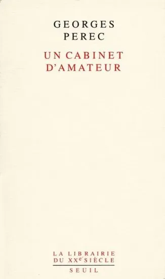 Livres Arts Beaux-Arts Histoire de l'art Un cabinet d'amateur, histoire d'un tableau Georges Perec