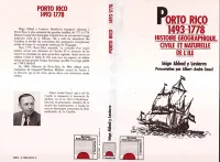 Porto-Rico 1493-1778, Histoire- Géographie, civile et naturelle de l'île