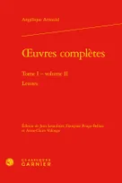 1, Oeuvres complètes, Lettres