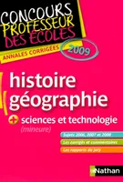 Annales corrigées du CRPE - Histoire et Géographie (majeure), nnales corrigées du CRPE histoire géo : 2009