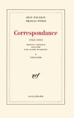 Correspondance (Tome 1-1923-1946), (1923-1968)