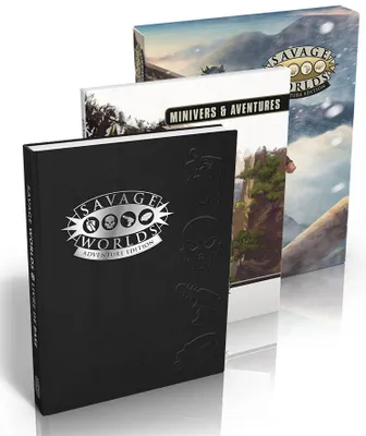 Savage Worlds Adventure Edition : Lot Collector + étui + Minivers + Aides de jeu