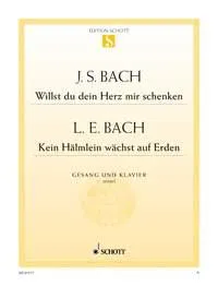 Willst du dein Herz mir schenken / Kein Hälmlein wächst auf Erden, BWV 518. medium voice and piano. moyenne.