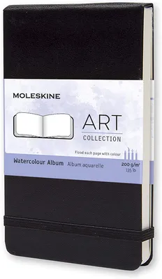 Album Aquarelle Collection Art, Noir Pocket 9x14 cm