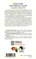Enjeux et défis démocratiques en Guinée, février 2007-décembre 2010
