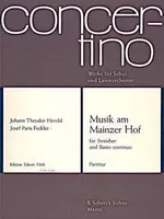 Musik am Mainzer Hof, strings and basso continuo (harpsichord, piano), cello (viola da gamba) ad libitum. Partition.