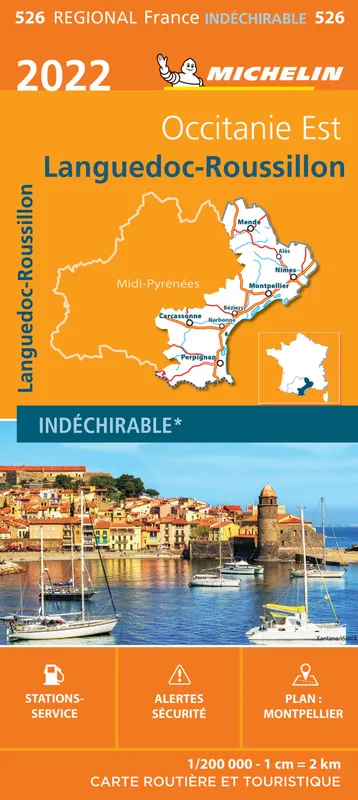 Livres Loisirs Voyage Cartographie et objets de voyage Carte Régionale Languedoc-Roussillon 2022 526