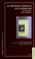 Methode formelle en littérature. pavel n. medvedev cercle de bakhtine traduction, introduction à une poétique sociologique