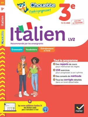 Italien 3e - LV2 (A2, A2+), cahier de révision et d'entraînement recommandé par les enseignants