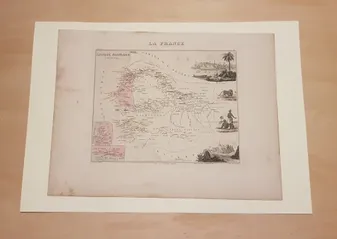 Carte du SENEGAL  ( AFRIQUE FRANCAISE )