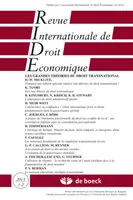 Revue internationale de droit économique, n  1-2 (2013)