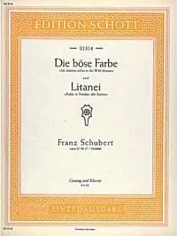 Die böse Farbe / Litanei, D 795 / D 343. high Voice Part and Piano. aiguë.