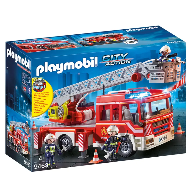 Jeux et Jouets Jeux d'imagination Playmobil Camion de pompiers avec échelles pivotant City Action
