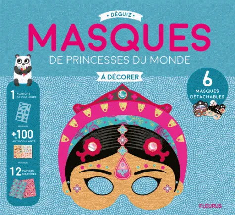 Livres Jeunesse Loisirs et activités Masques de princesses du monde à décorer Stephanie Rousseau