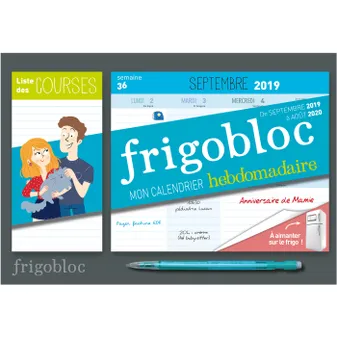 Mini Frigobloc hebdomadaire 2020 - Calendrier d'orga. familiale / semaine (sept. 2019- août. 2020), Le calendrier maxi-aimanté pour se simplifer la vie !