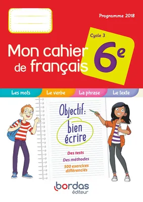Mon cahier de français 6e 2019 Cahier de l'élève