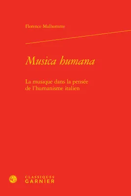 Musica humana, La musique dans la pensée de l'humanisme italien