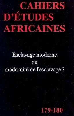 Cahiers d'études africaines, n° 179-180, Vol. XLV (3-4)