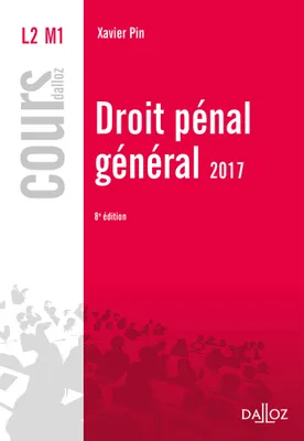 Droit pénal général 2017 - 8e éd.