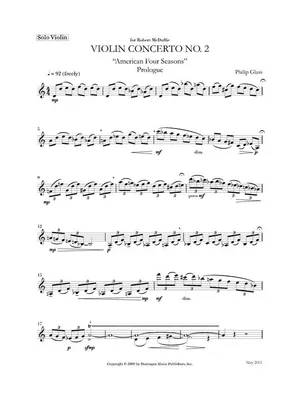 Violin Concerto No.2, Violin Part