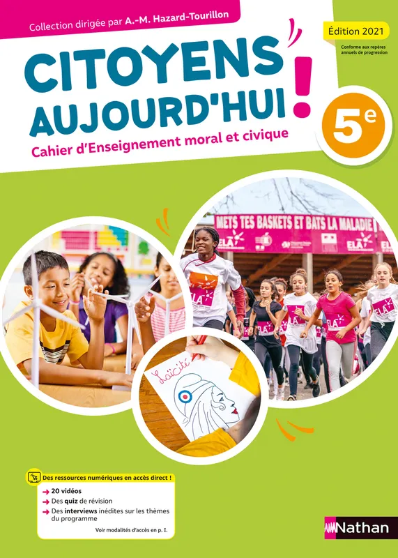 Livres Scolaire-Parascolaire Collège EMC - 5e - Cahier d'Activités - 2021 Éric Zdobych, Fabienne Vadrot