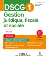 DSCG1 - Gestion juridique, fiscale et sociale - Manuel 2023-2024