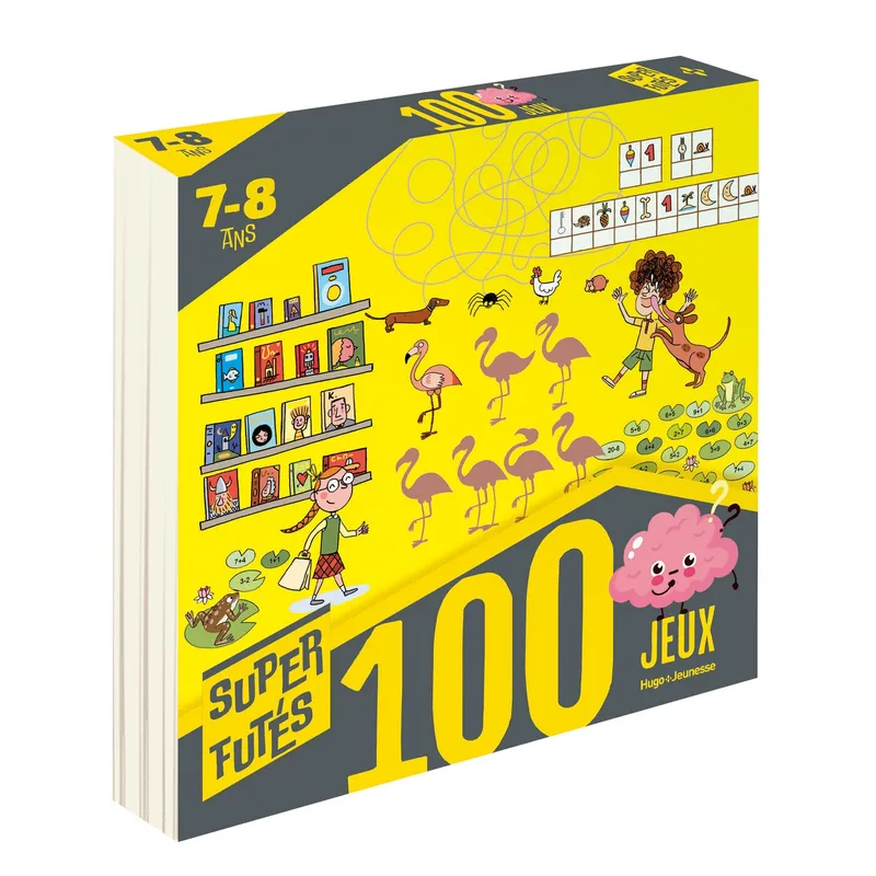 Livres Jeunesse Loisirs et activités 100 jeux pour super futés 7-8 an, 100 jeux pour super futés 7-8 ans Sandra Lebrun