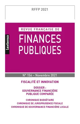 Revue Française de Finances Publiques  N°156 - Novembre 2021