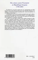 Des crimes contre l'humanité en République française, (1990-2002)