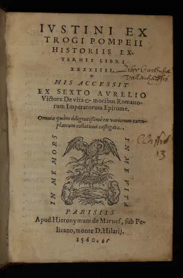 Iustini ex Trogi Pompeii Historiis externis libri XXXXIIII