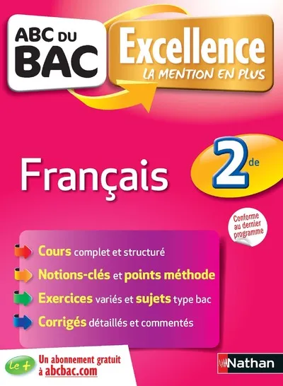 Livres Scolaire-Parascolaire Lycée ABC du BAC Excellence Français 2de Dominique Prest