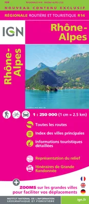 Carte régionale [à] 1:250 000, R14, Rhône-Alpes