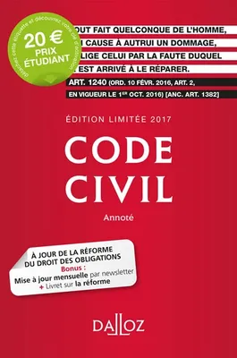 Code civil 2017, Édition limitée - 116e édition