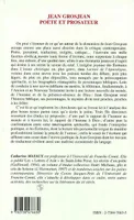 JEAN GROSJEAN POETE ET PROSATEUR, actes du colloque de Besançon, janvier 1997